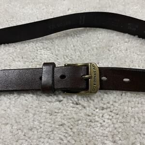 VTG Levi Strauss Belt Womens M Leather Brass Buckle Western Preppy 32 Inch